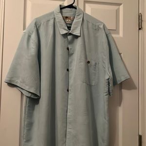 Vintage Joe Marlin shirt light blue with pattern 3X